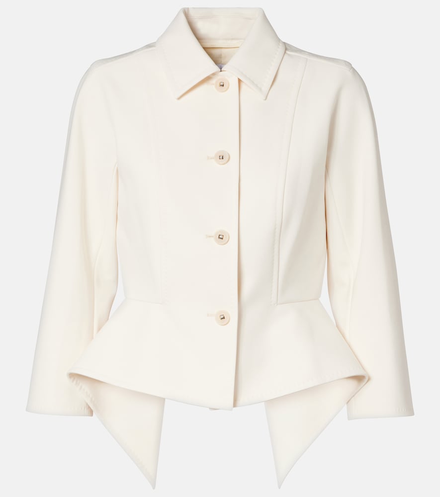 Max Mara Women's Beige Peplum Jacket UK Size 14 - Mytheresa
