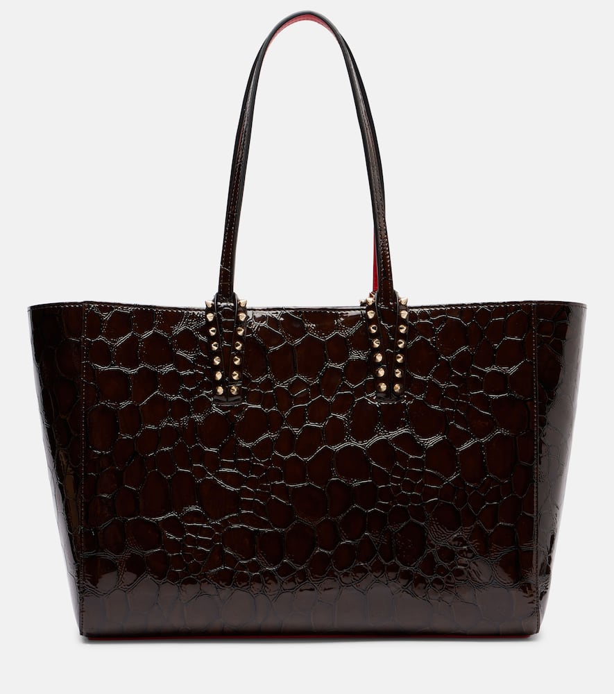 Christian Louboutin Cabata Medium Leather Tote Bag In Brown