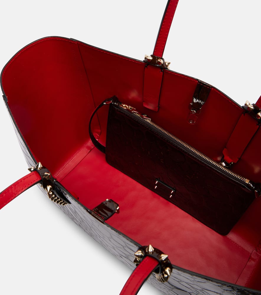 Christian Louboutin Cabata Medium Leather Tote Bag In Brown
