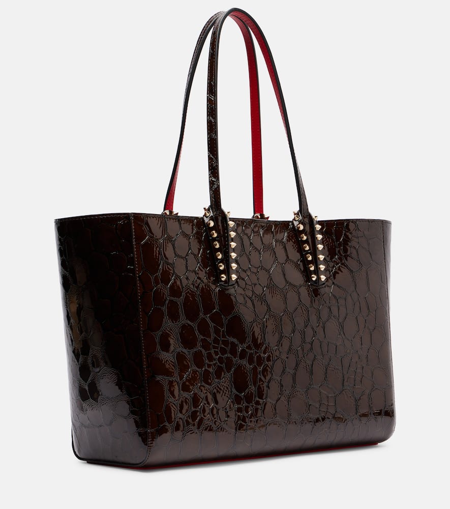 Christian Louboutin Cabata Medium Leather Tote Bag In Brown