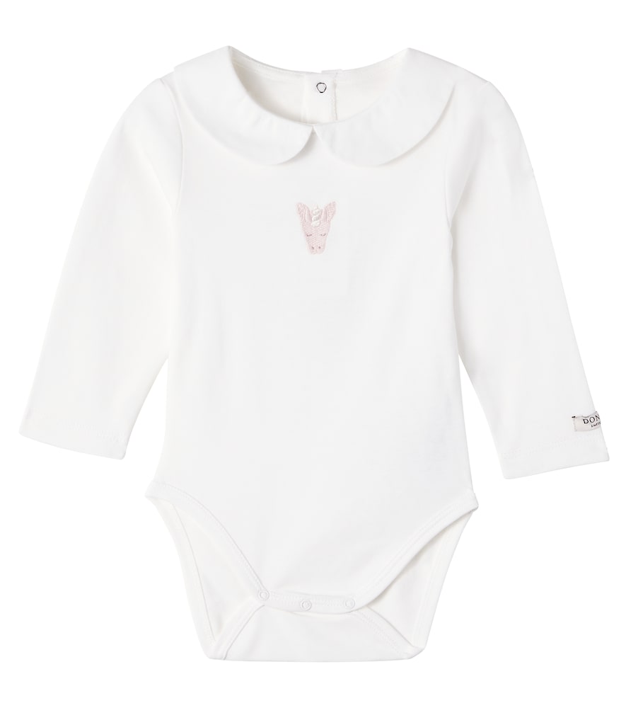 Donsje White Baby Davo Cotton Bodysuit M Size 24-30 - Mytheresa