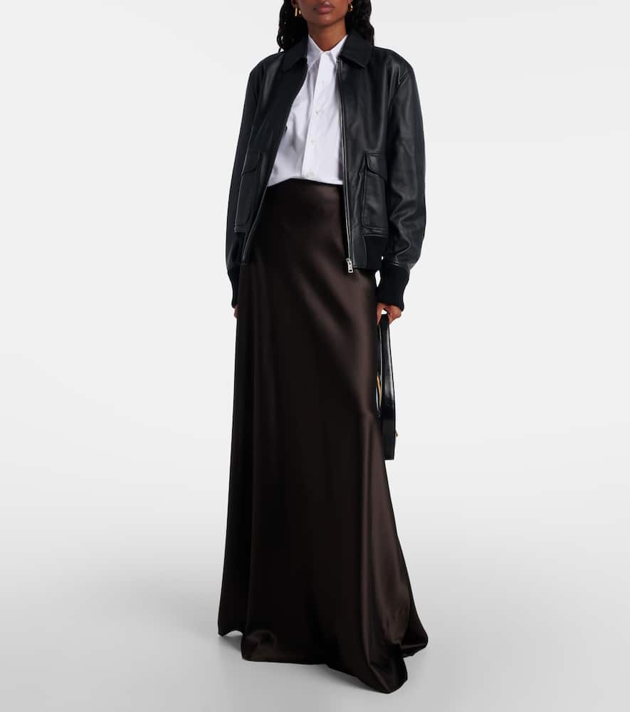 Ralph Lauren Ribbed Cuff Bomber Jacket Featuring Pockets In Black