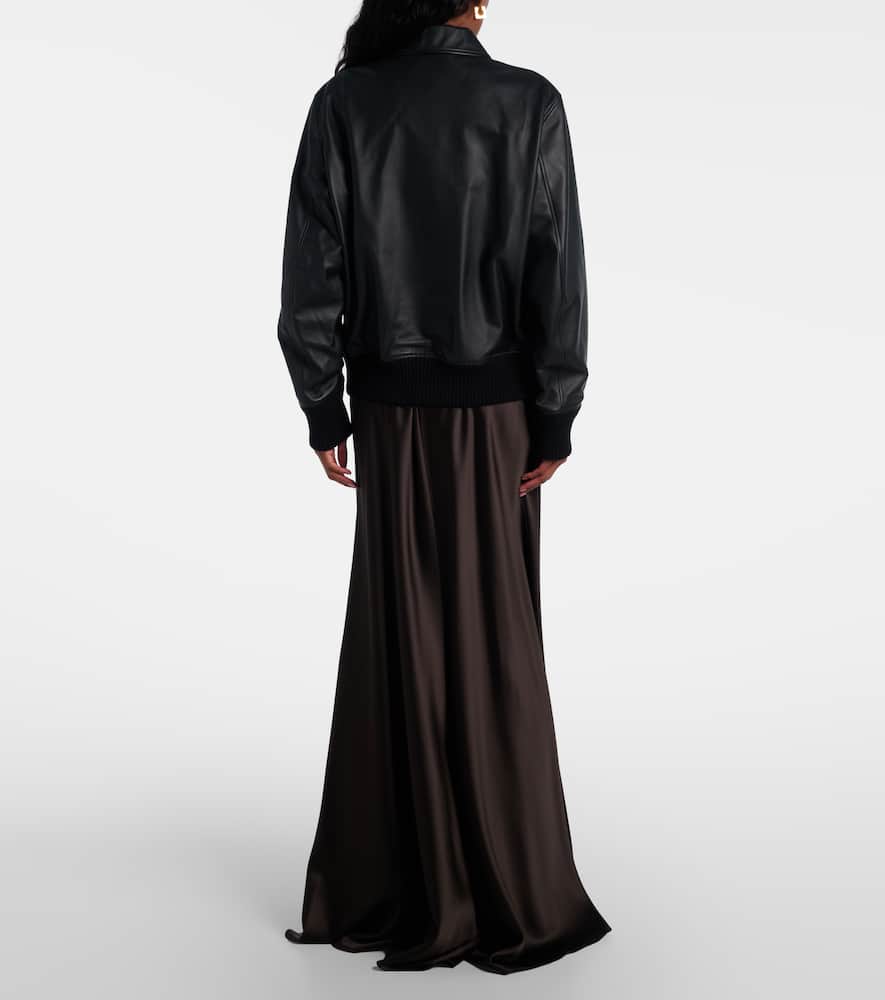 Ralph Lauren Ribbed Cuff Bomber Jacket Featuring Pockets In Black