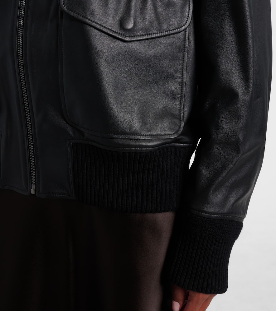 Ralph Lauren Ribbed Cuff Bomber Jacket Featuring Pockets In Black