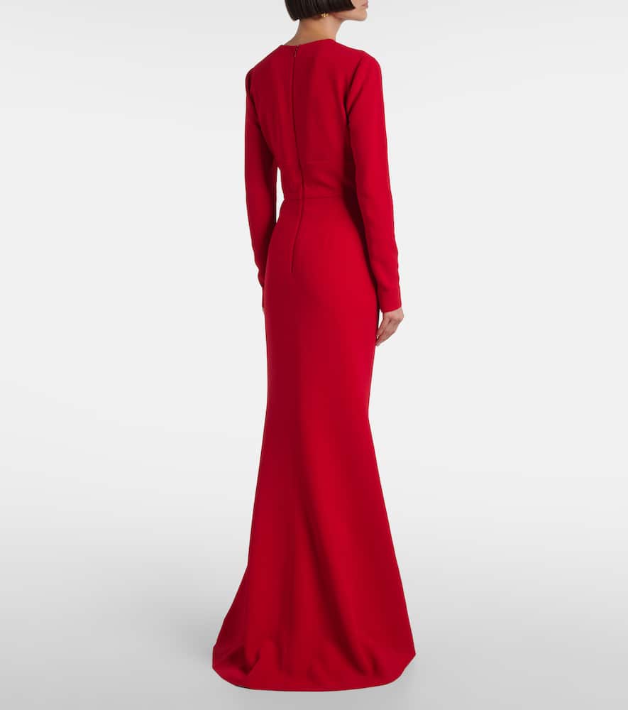 Elie Saab Bow-detail Cady Gown In Red