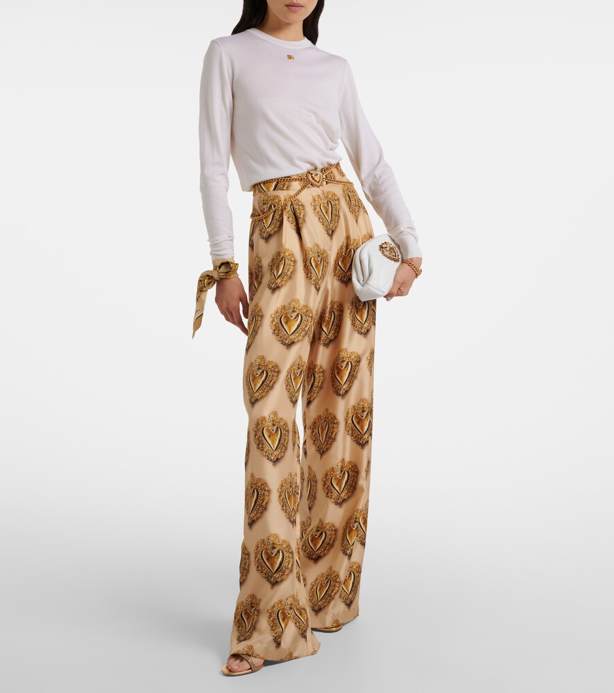 Dolce & Gabbana Devotion Small Leather Shoulder Bag In White