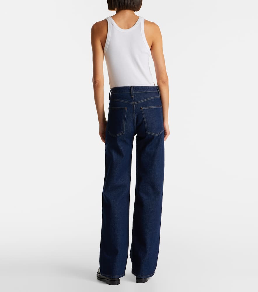 Agolde Harper Mid-rise Straight Jeans In Blue