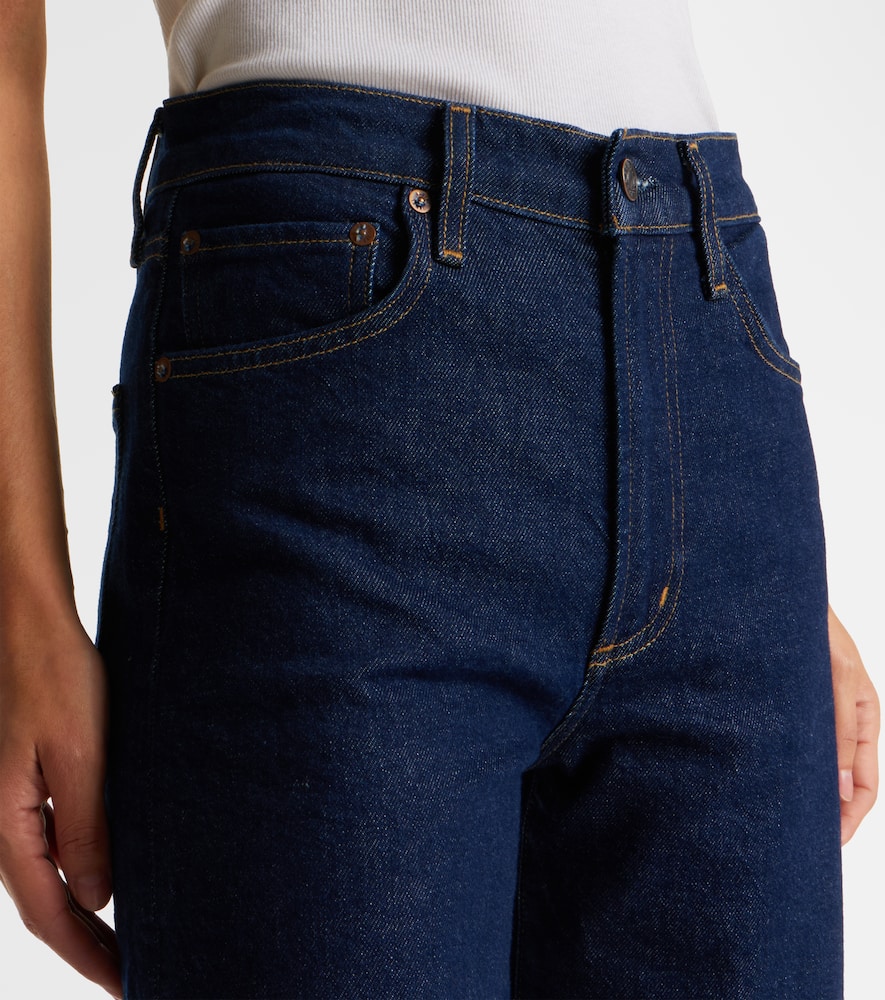 Agolde Harper Mid-rise Straight Jeans In Blue