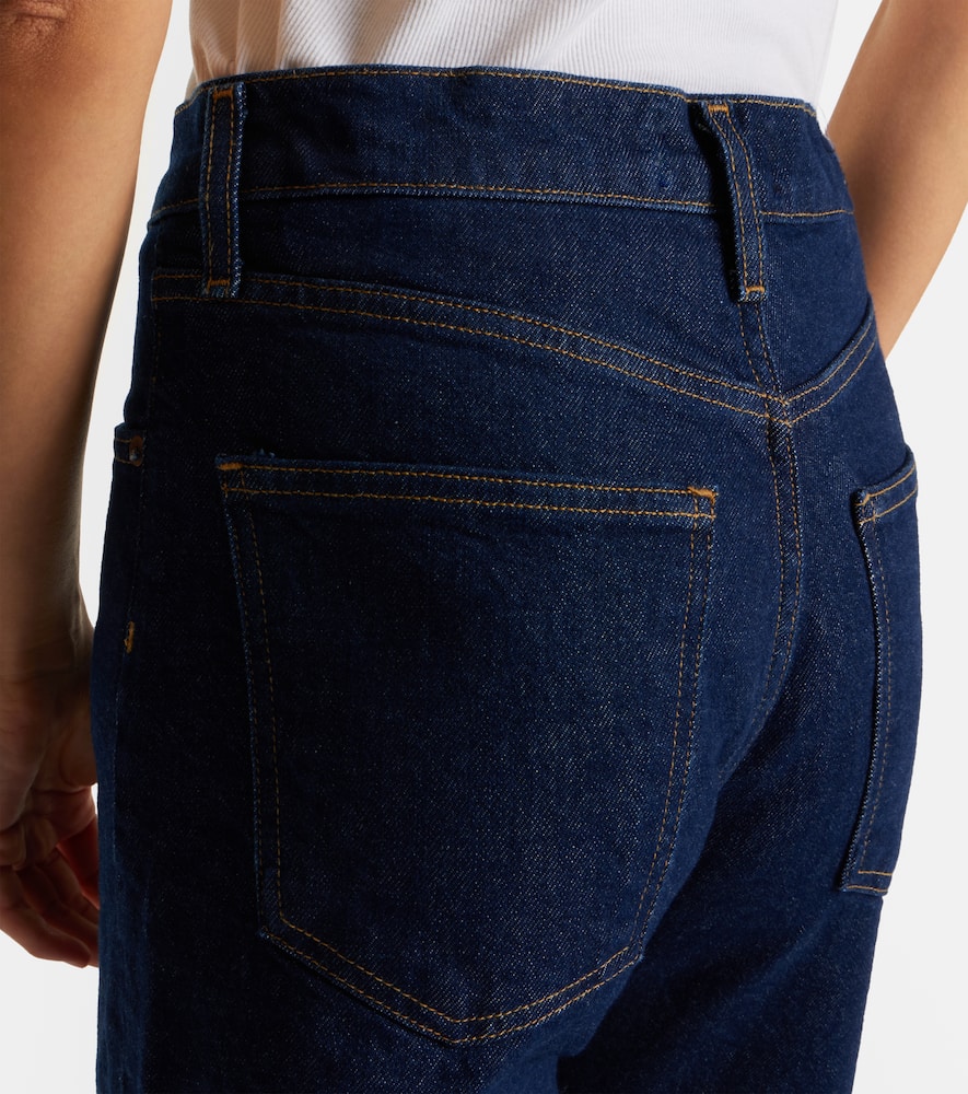 Agolde Harper Mid-rise Straight Jeans In Blue