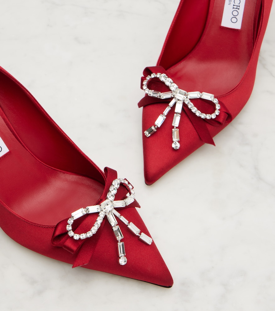 Auria 70 Embellished Satin Pumps