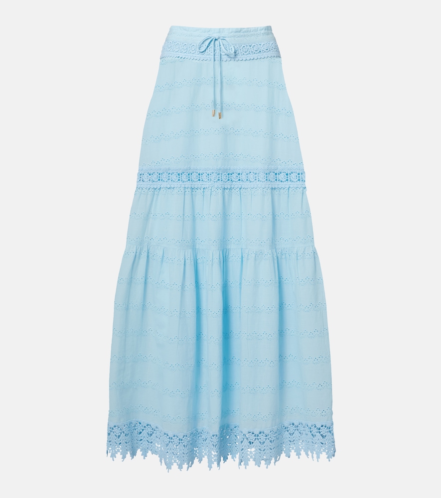 Melissa Odabash Alessia Broderie Anglaise Cotton Maxi Skirt