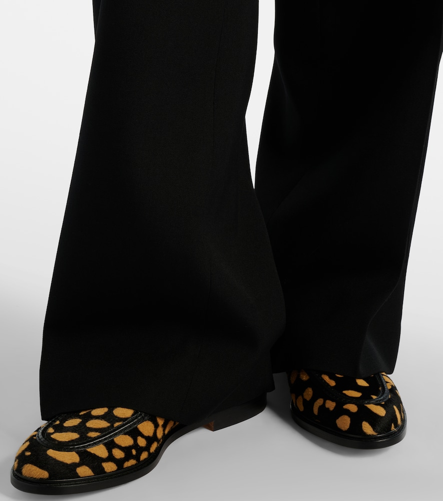 Manolo Blahnik Maxy calf hair loafers