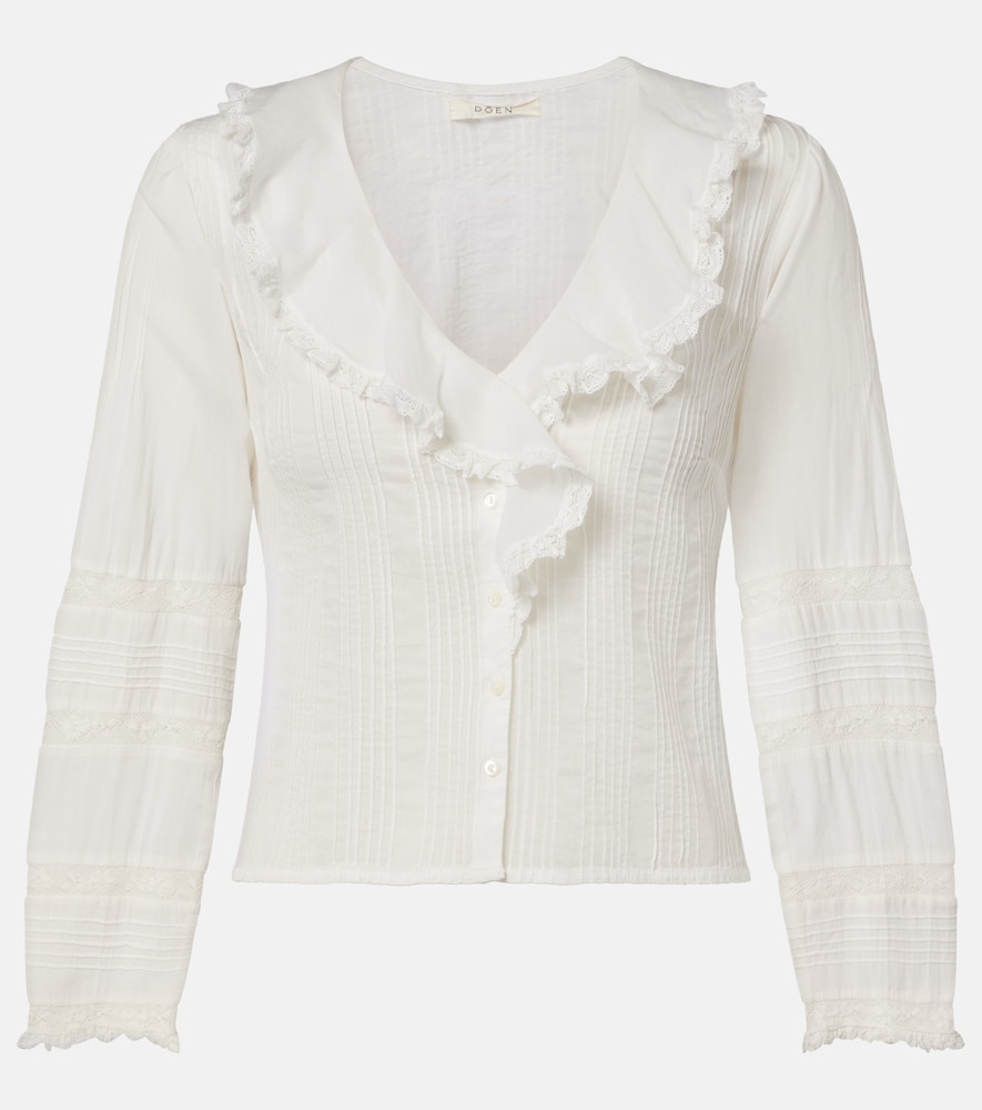 Doen Dôen Huguette ruffled cotton blouse