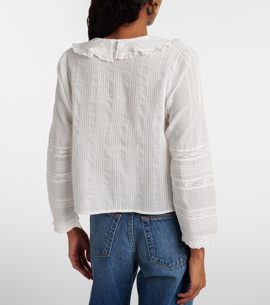 Dôen Huguette Ruffled Cotton Blouse
