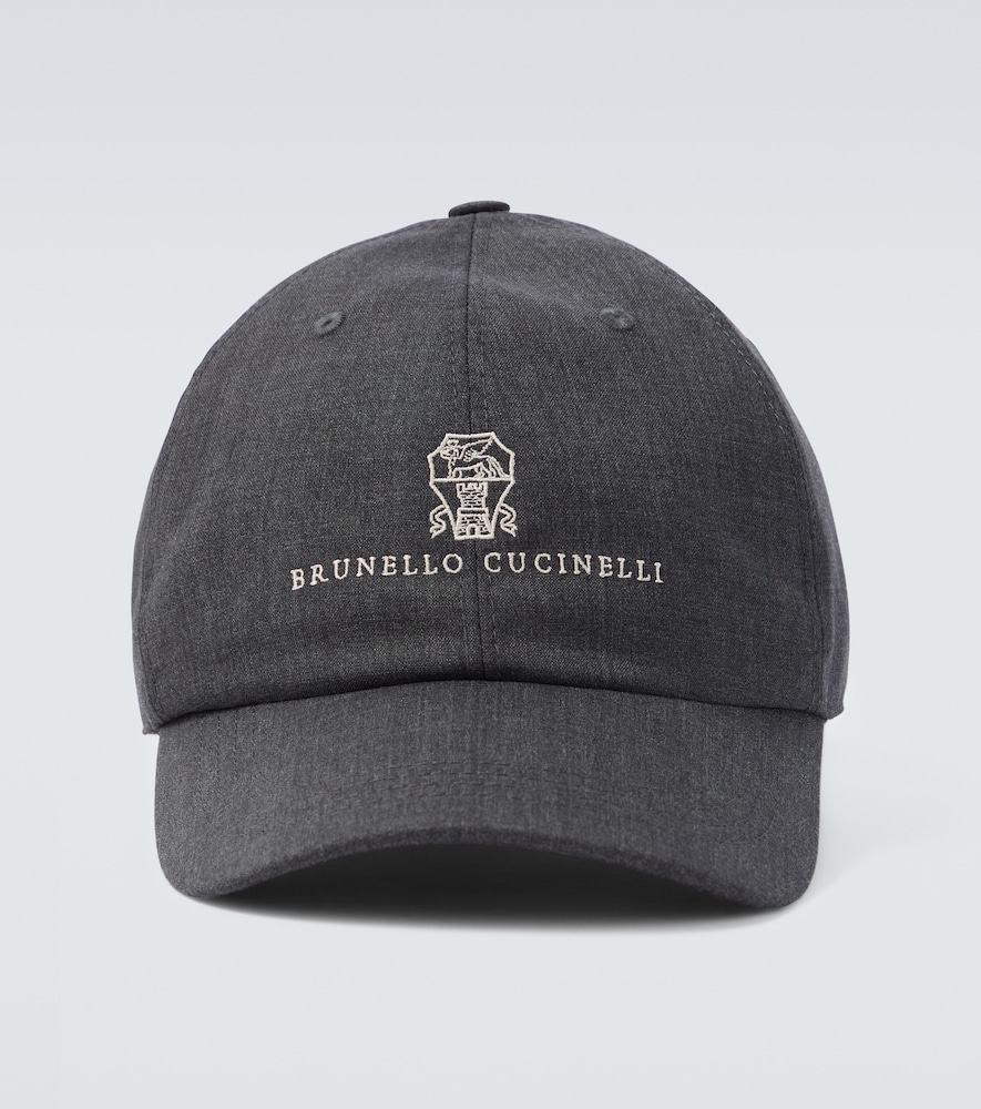 BRUNELLO CUCINELLI Brunello Cucinelli Logo virgin wool baseball cap　ブルネロ・クチネリのロゴ入りバージンウールベースボールキャップ
