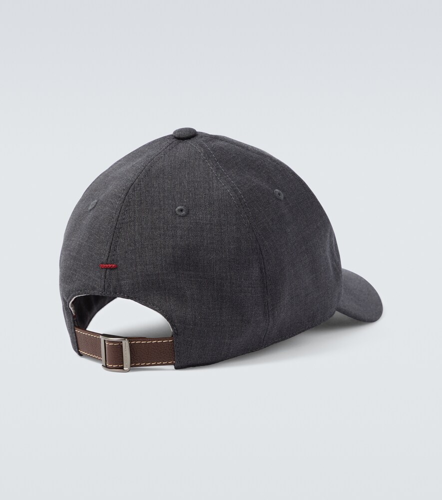  Brunello Cucinelli Brunello Cucinelli Logo Virgin Wool Baseball Cap 