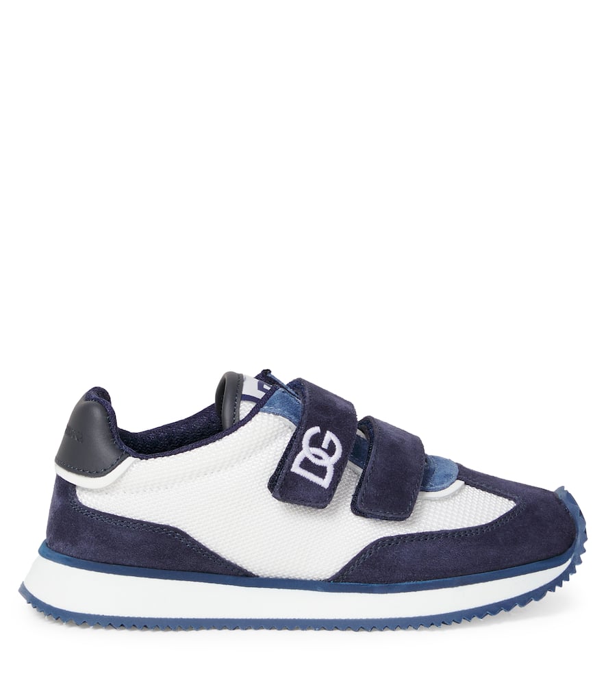 Dolce & Gabbana Dg Suede-trimmed Sneakers In White