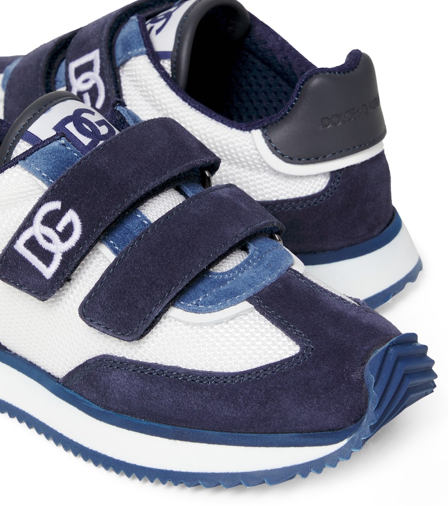 Dolce & Gabbana Dg Suede-trimmed Sneakers In White