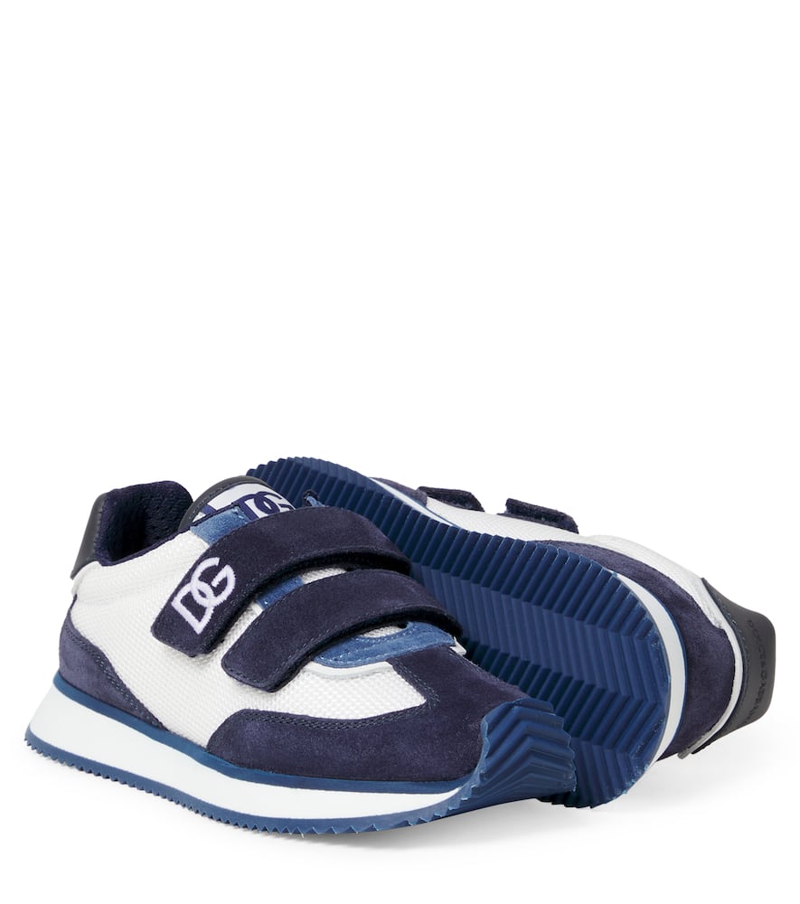 Dolce & Gabbana Dg Suede-trimmed Sneakers In White