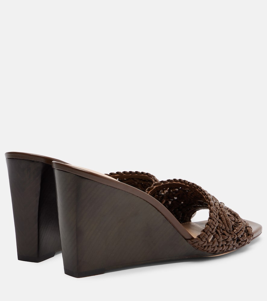  Veronica Beard Veronica Beard Ellen Macramã© Leather Wedge Mules 