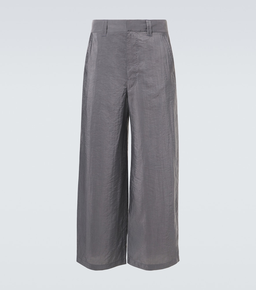 Lemaire Men's Grey Silk-Blend Barrel-Leg Pants UK Size 32 - Mytheresa