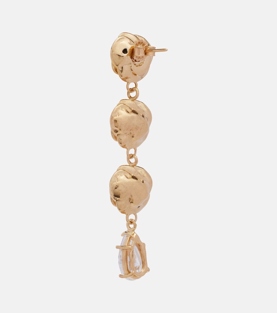 Magda Butrym Magda Butrym Crystal-embellished Gold-plated Drop Earrings 