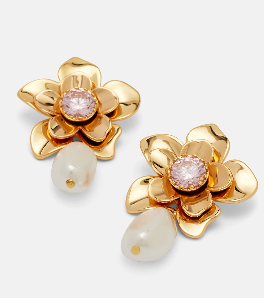  Self-portrait Self-portrait Flower Embellished Drop Earrings 