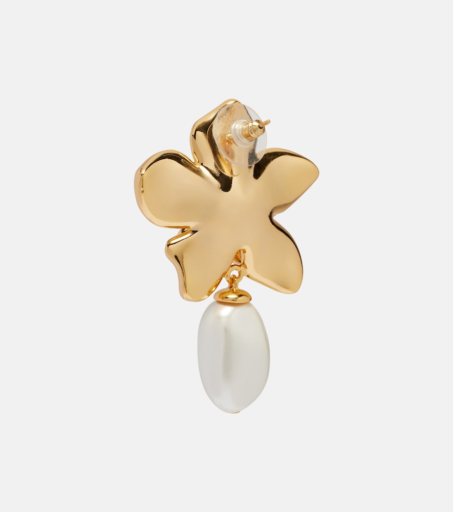  Self-portrait Self-portrait Flower Embellished Drop Earrings 