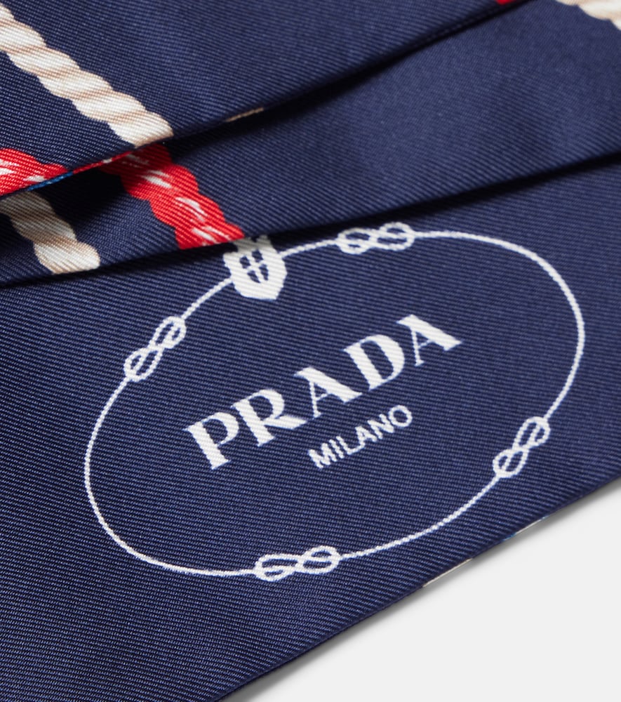  Prada Prada Printed Silk Twill Scarf 