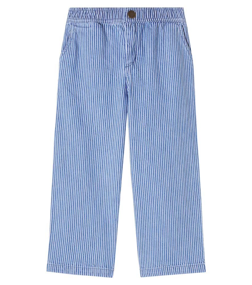 Bonton Kids' Letto Striped Straight Jeans In Blue