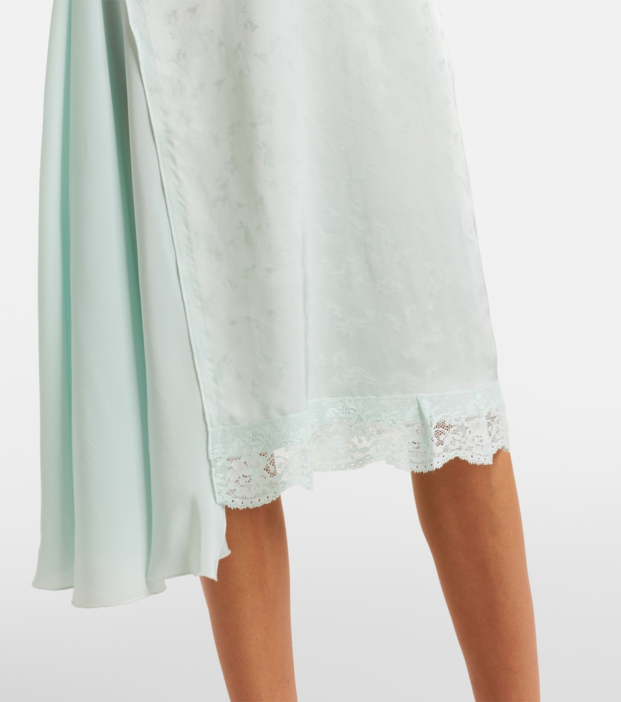  Victoria Beckham Victoria Beckham Abito Sottoveste In Jacquard Con Pizzo 
