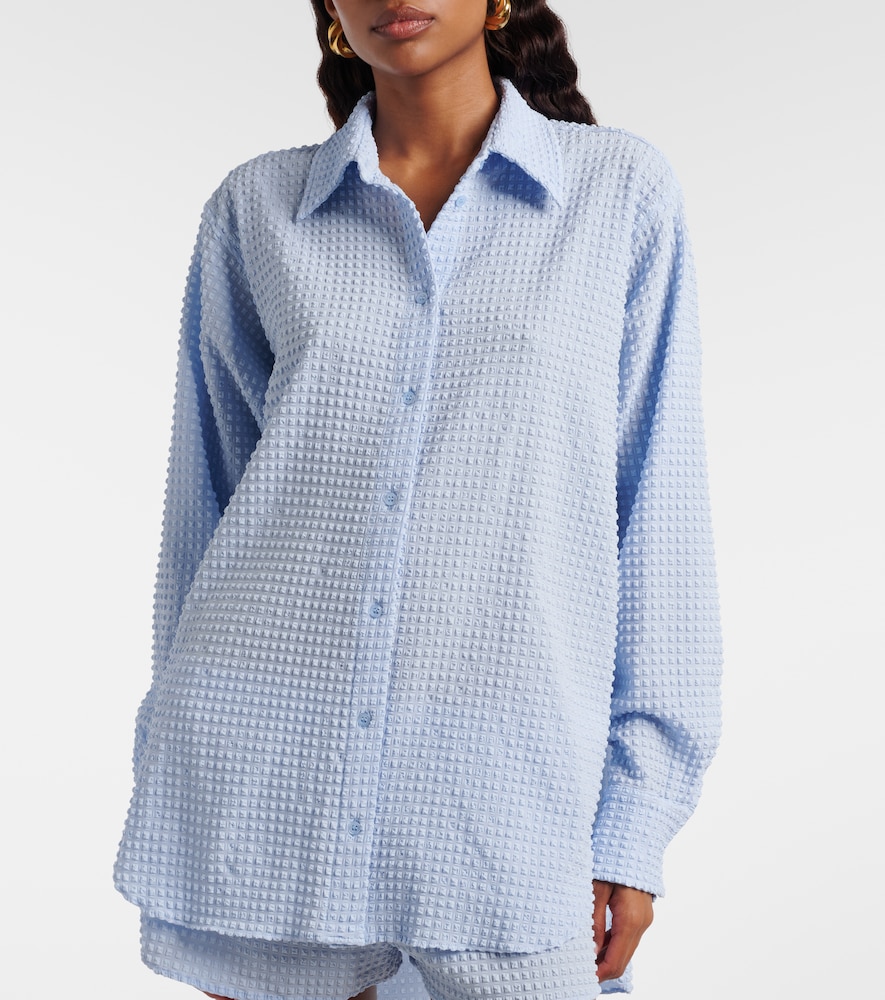 Resort Oversized Seersucker Shirt