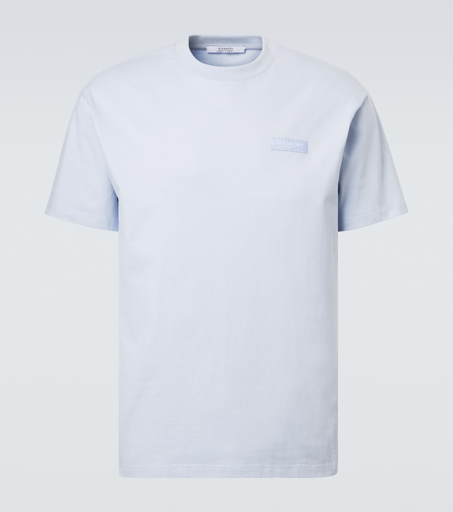 Givenchy Uomo T-Shirt In Jersey Di Cotone Con Logo Blu It Taglia 48- Mytheresa