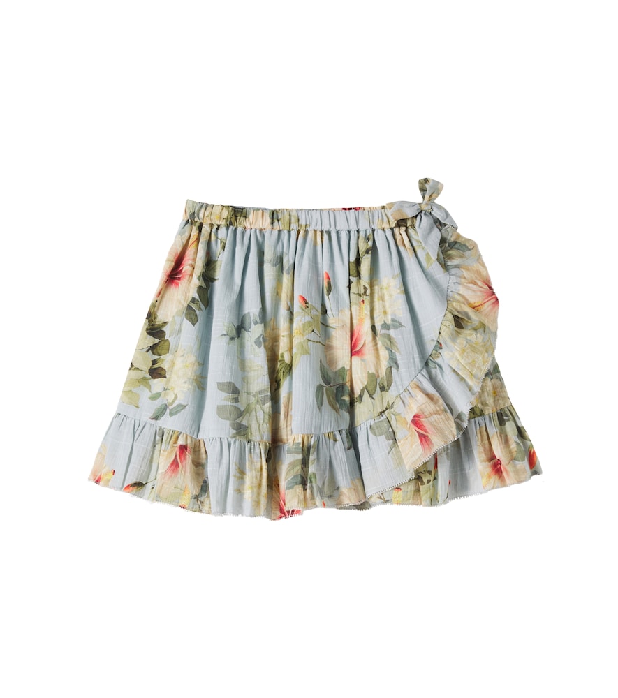 Zimmermann Zimmermann Kids Mahon floral ruffled cotton skirt　Zimmermann Kids Mahon フローラル フリル コットン スカート