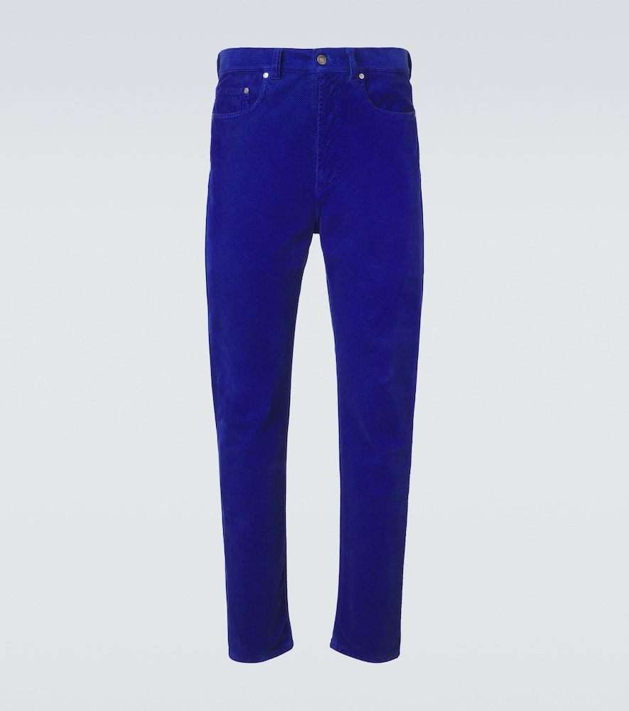 Pantaloni tapered in velluto