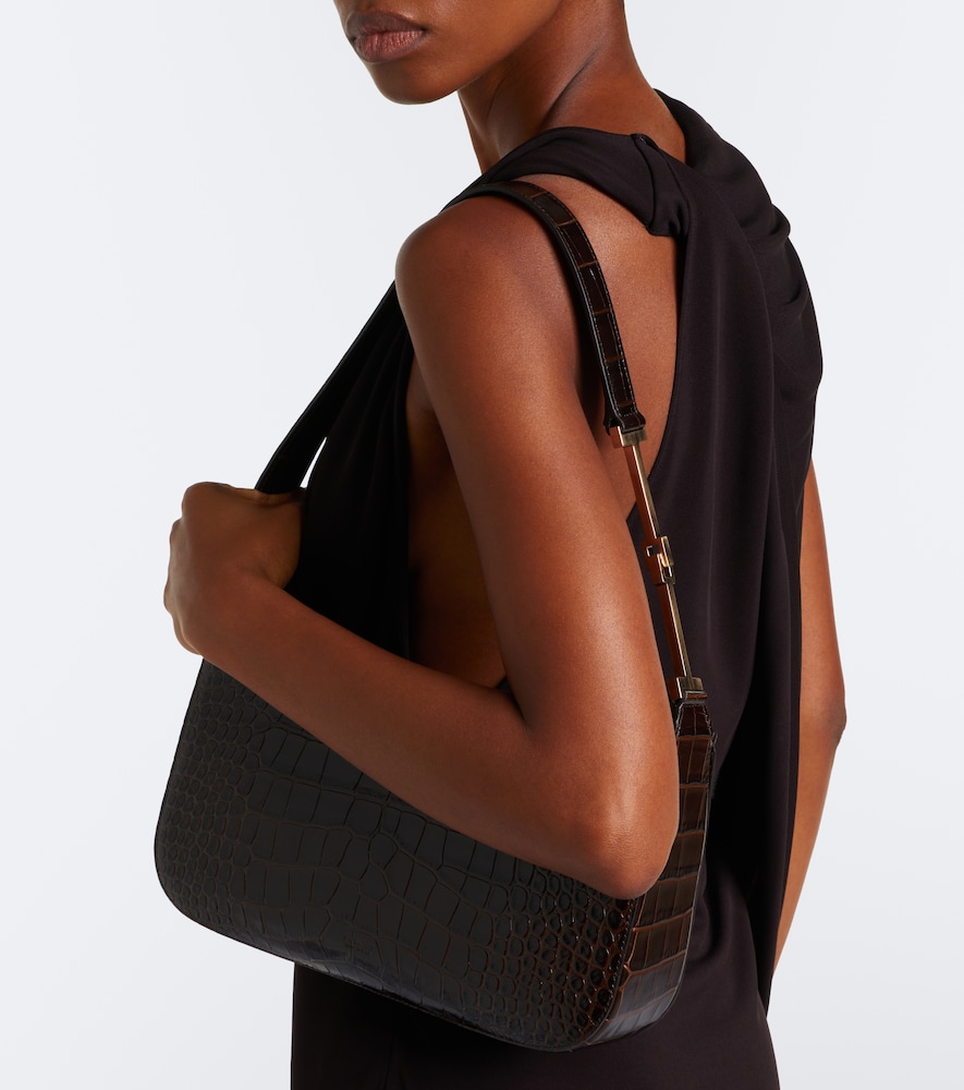 Arc Small Croc-Effect Shoulder Bag