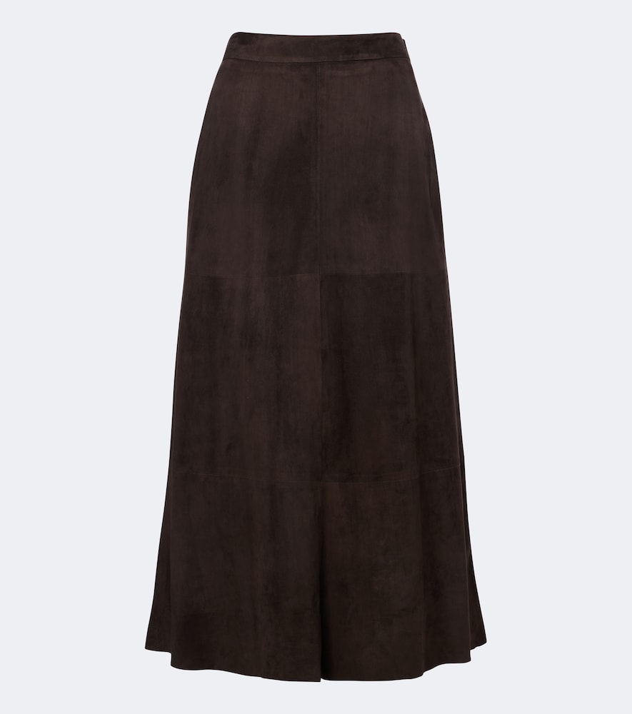 Gonna midi in suede