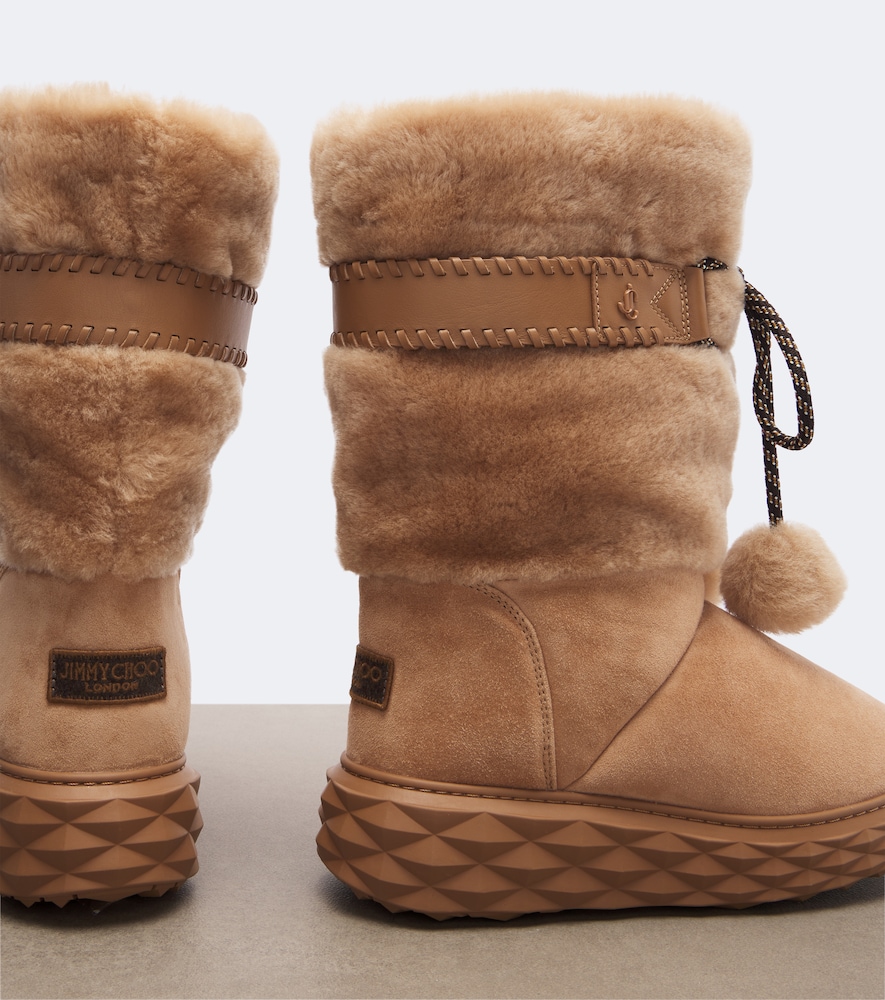 Cobi Shearling-Trimmed Suede Platform Boots