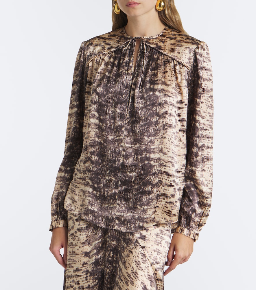 Laraya Snake-Print Blouse