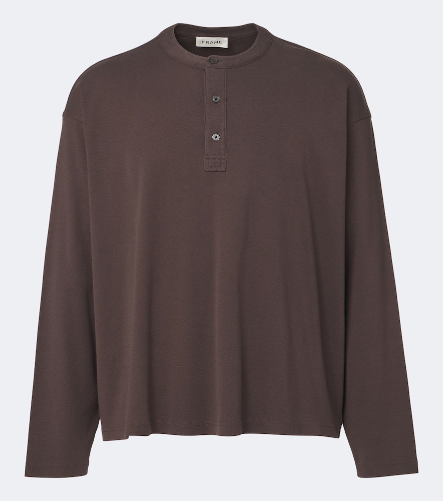 Cotton Jersey Henley Shirt