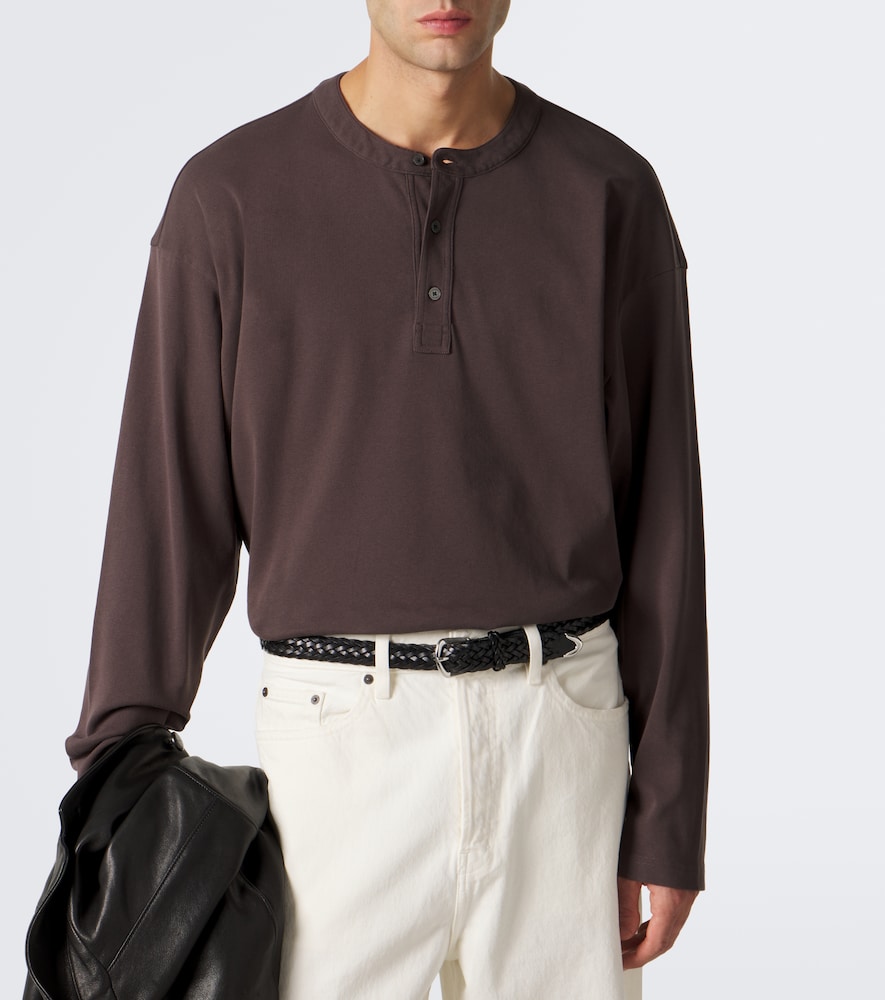 Cotton Jersey Henley Shirt