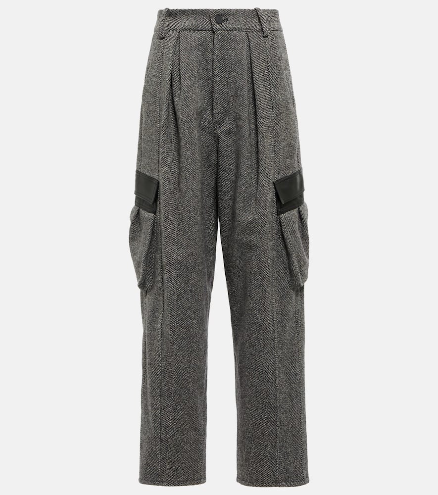 The Mannei Tres high-rise herringbone cargo pants