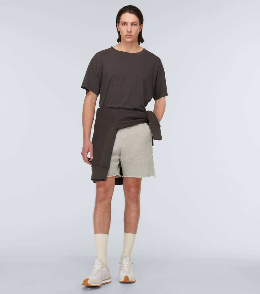 Les Tien Inside Out Garment-dyed Combed Cotton-jersey T-shirt In Vintage Black