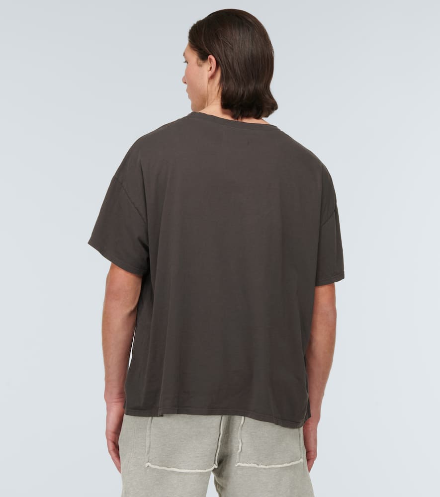 Les Tien Inside Out Garment-dyed Combed Cotton-jersey T-shirt In Vintage Black