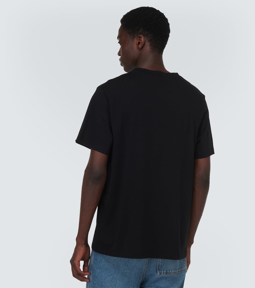 Shop Loewe Anagram Cotton Jersey T-shirt In Black