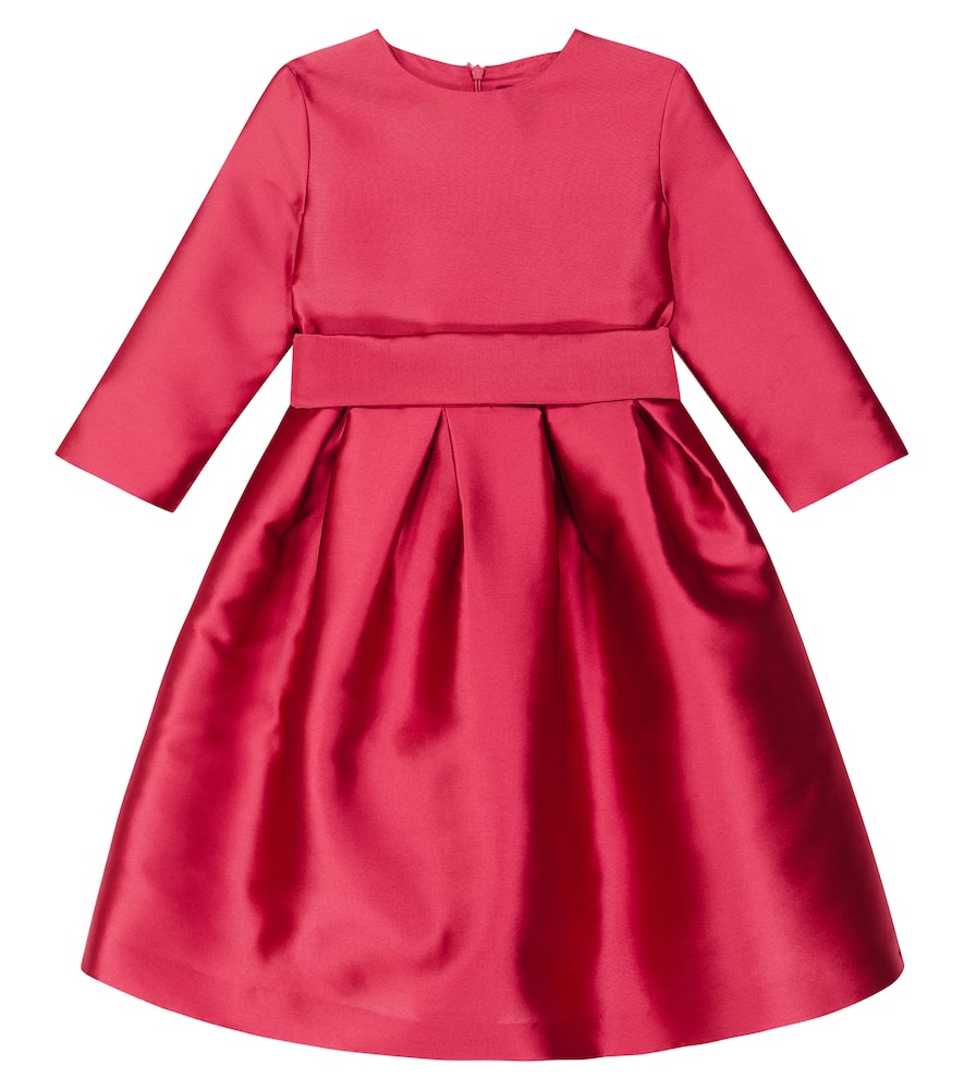 Il Gufo Pleated taffeta dress
