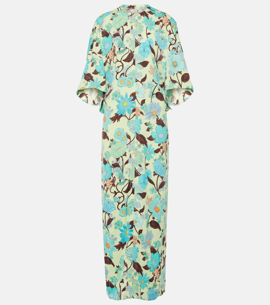 Caped maxi dress