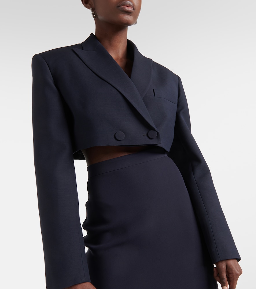  Valentino Valentino Cropped-blazer Aus Crepe Couture 