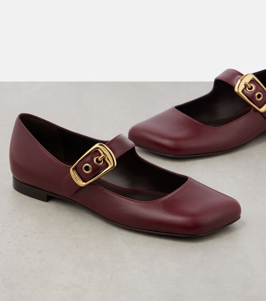 Chloé Polly Mary-jane Ballet Flats In Red