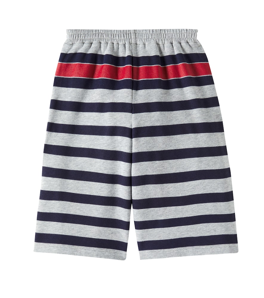 Gucci Cotton Bermuda Shorts In Light Grey Mel/mc